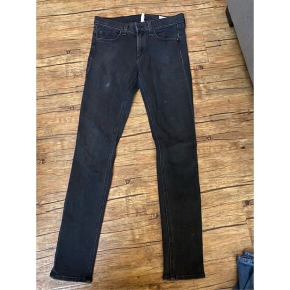 Rag + Bone Women's Denim Stretchable Skinny Jeans Black Size 27 - Picture 1 of 5